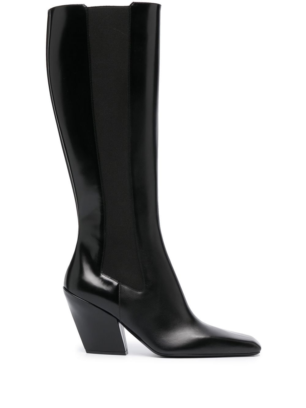 Prada block-heel leather boots - Black von Prada