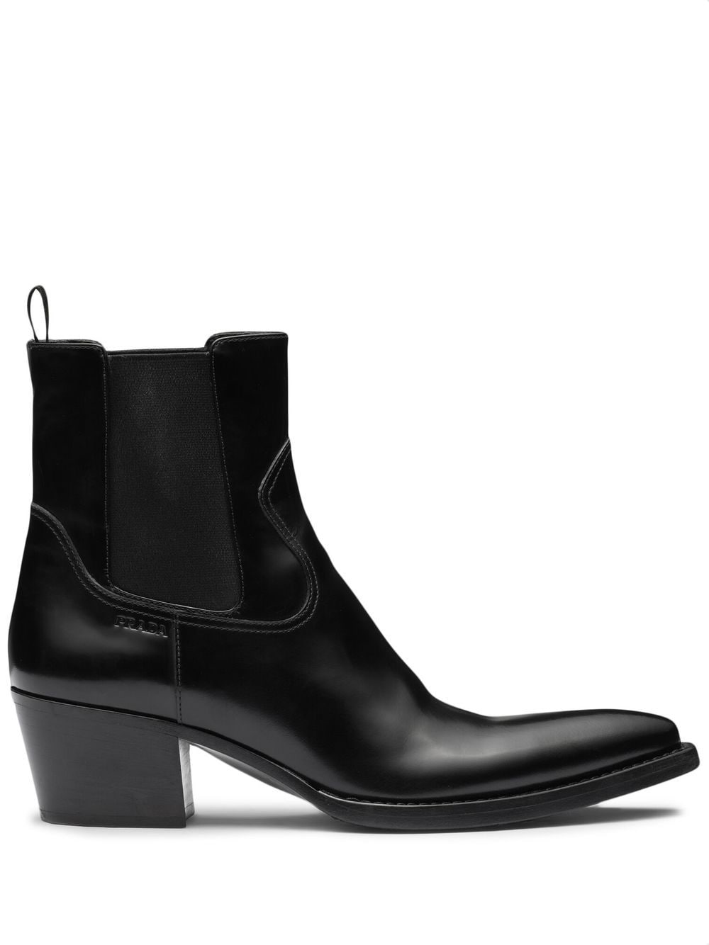 Prada brushed leather Chelsea boots - Black von Prada