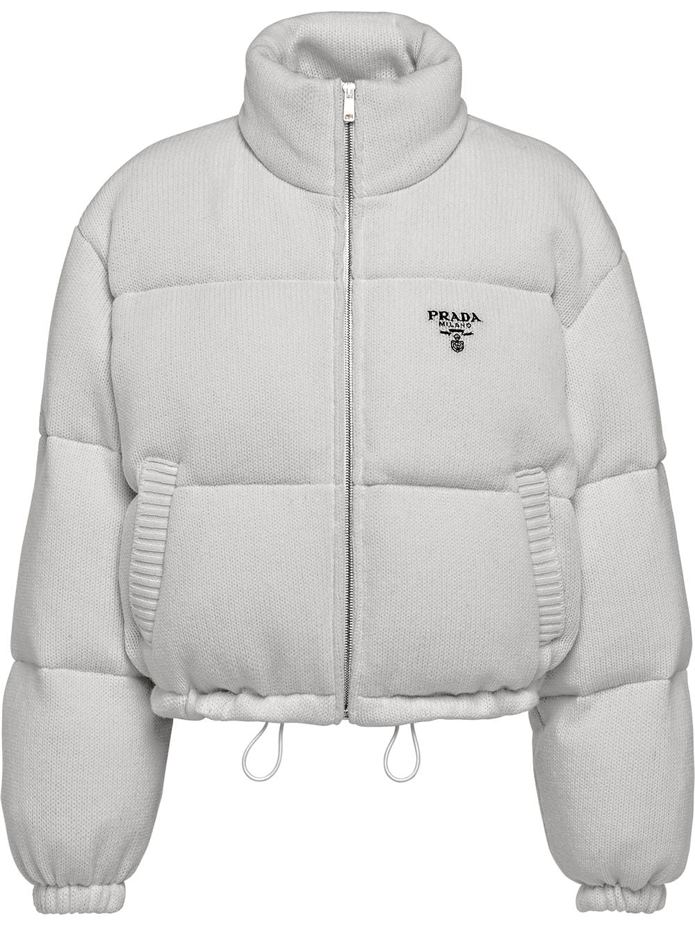 Prada wool-cashmere puffer jacket - Grey von Prada