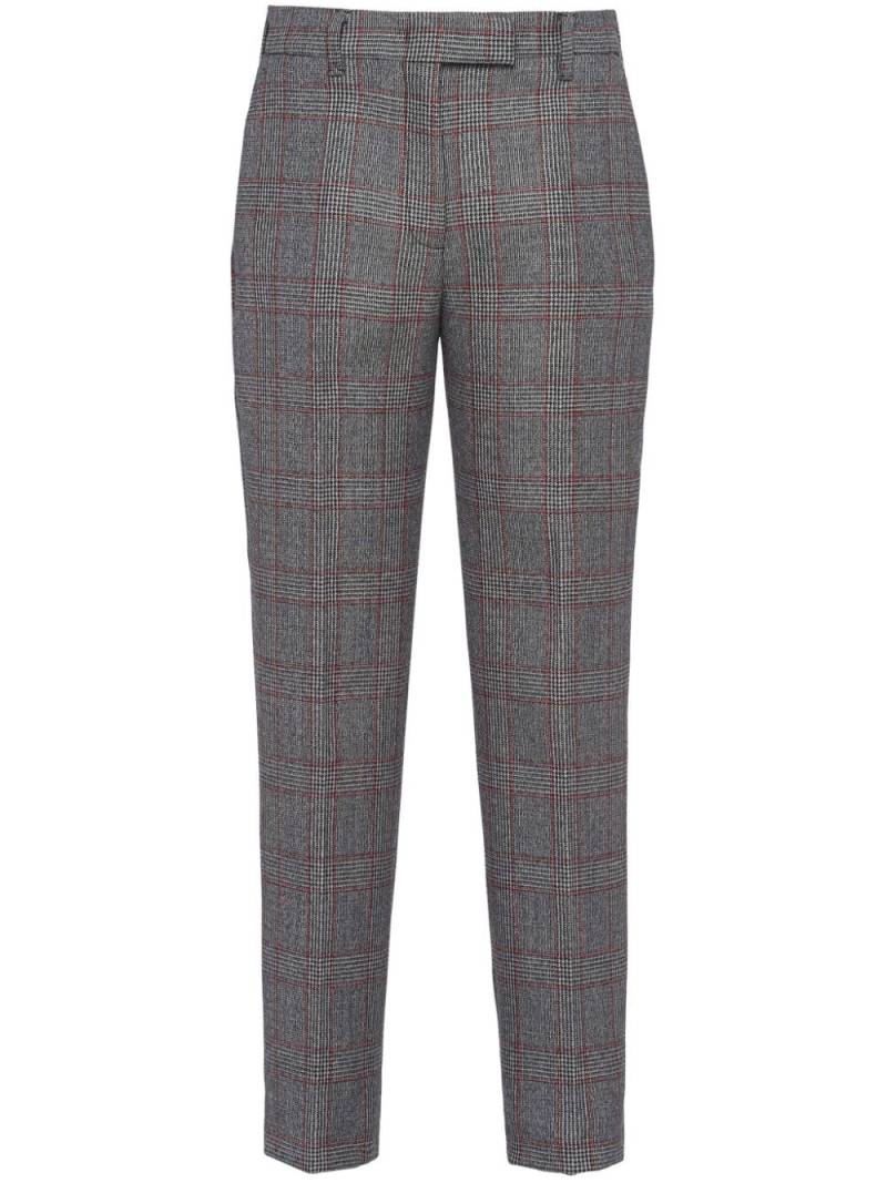 Prada Prince of Wales-check tailored trousers - Grey von Prada