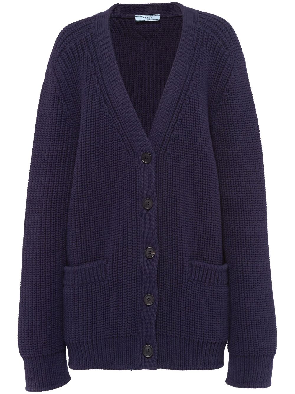 Prada V-neck cotton cardigan - Blue von Prada