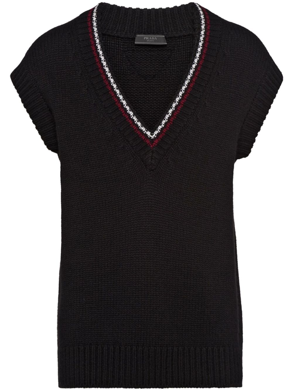 Prada chunky-knit cashmere vest - Black von Prada