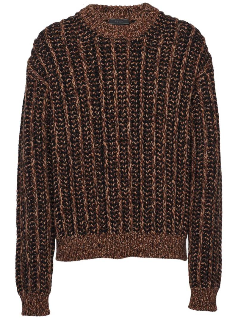 Prada crew-neck wool-cashmere jumper - Brown von Prada