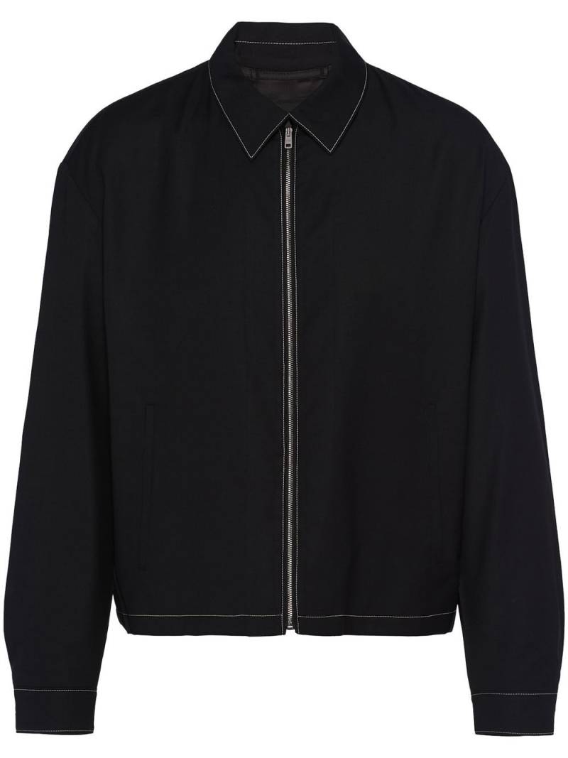 Prada zip-up blouson jacket - Black von Prada