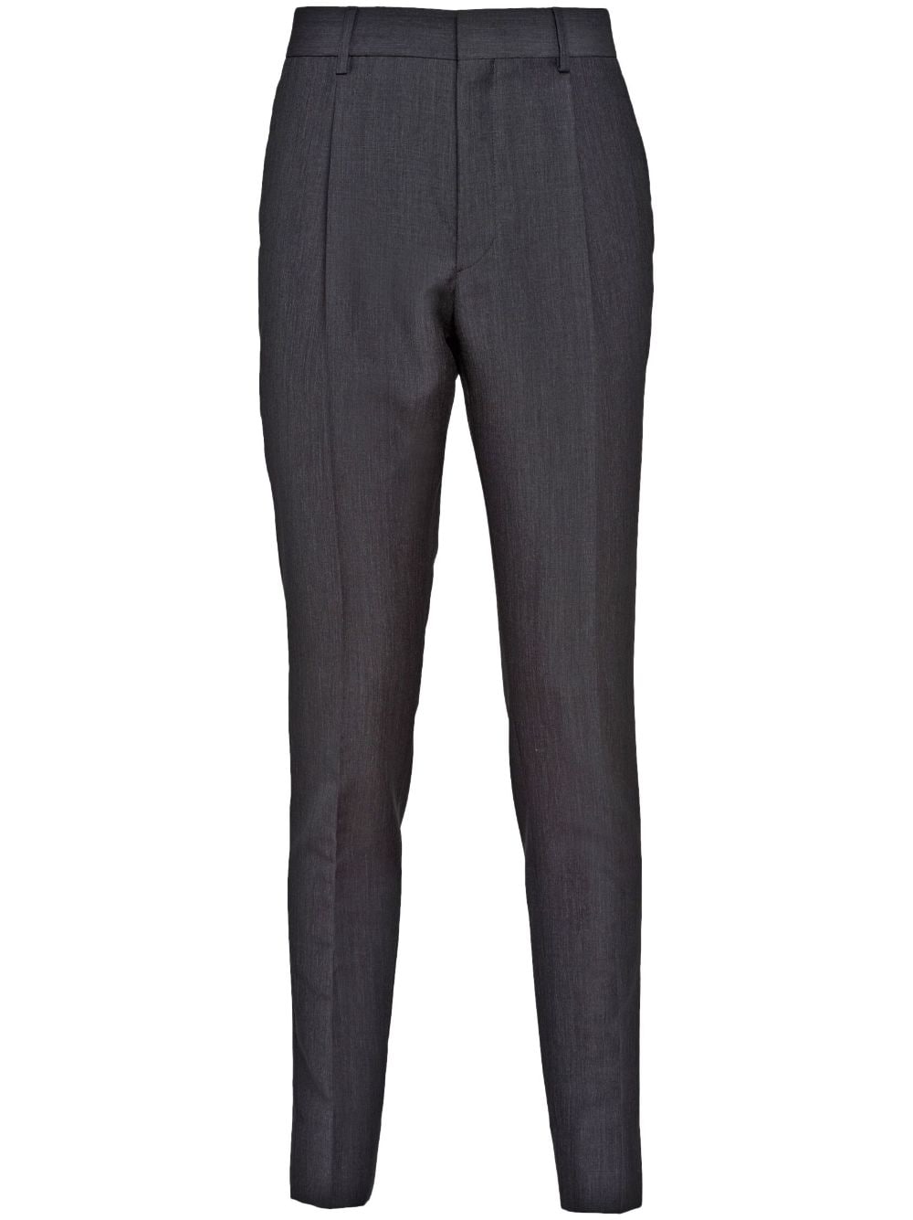 Prada concealed-front tailored trousers - Grey von Prada