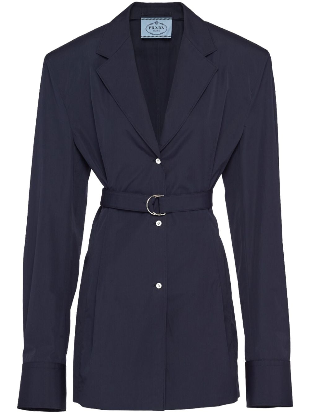 Prada cotton-poplin belted blazer - Blue von Prada