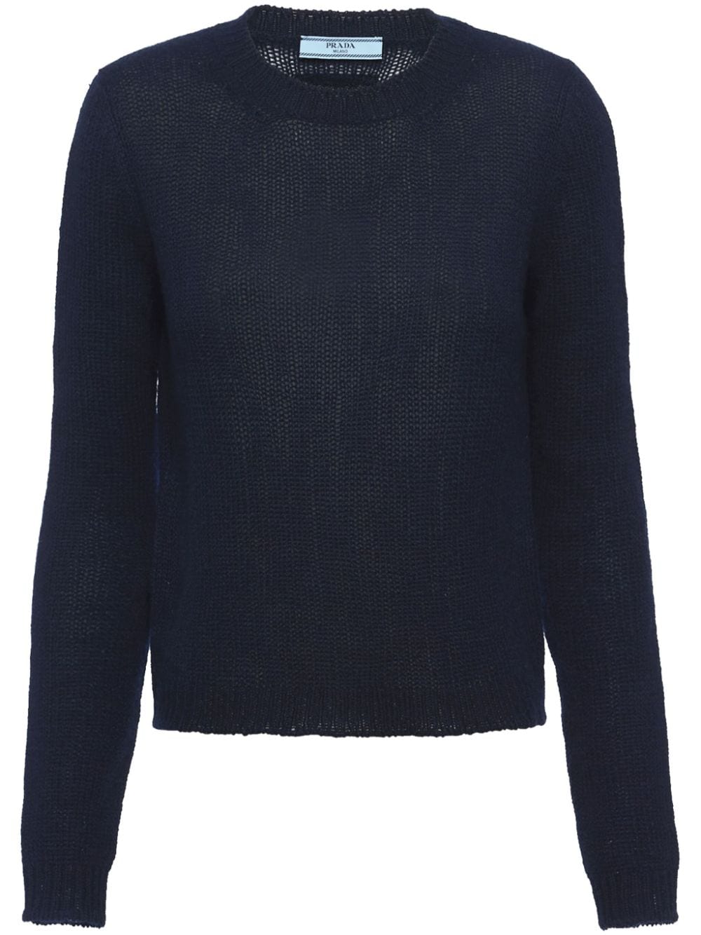 Prada crew-neck cashmere jumper - Blue von Prada