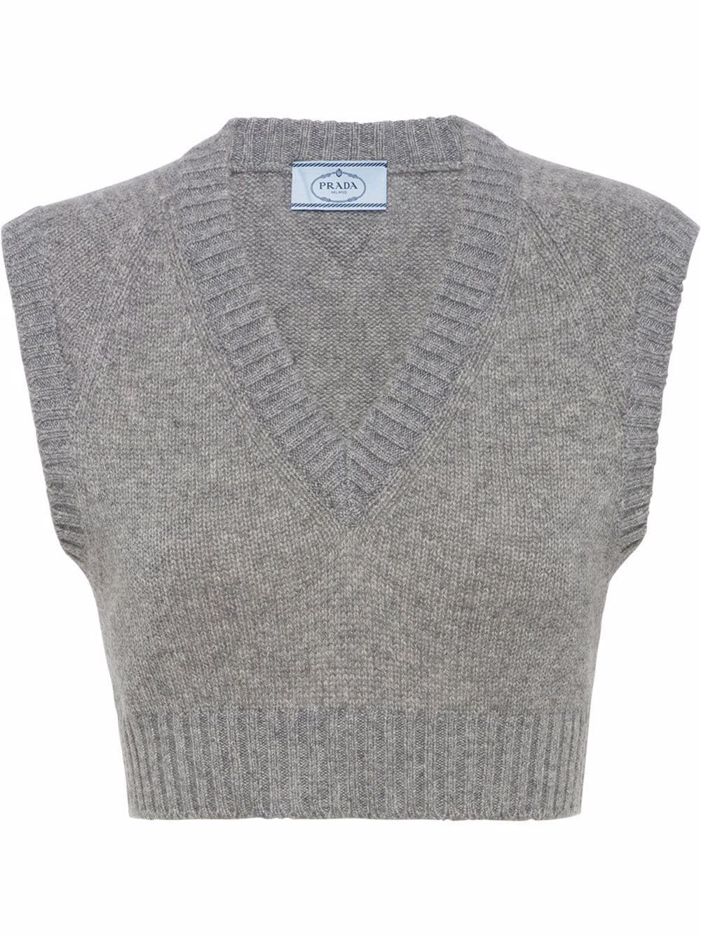 Prada cropped cashmere vest - Grey von Prada