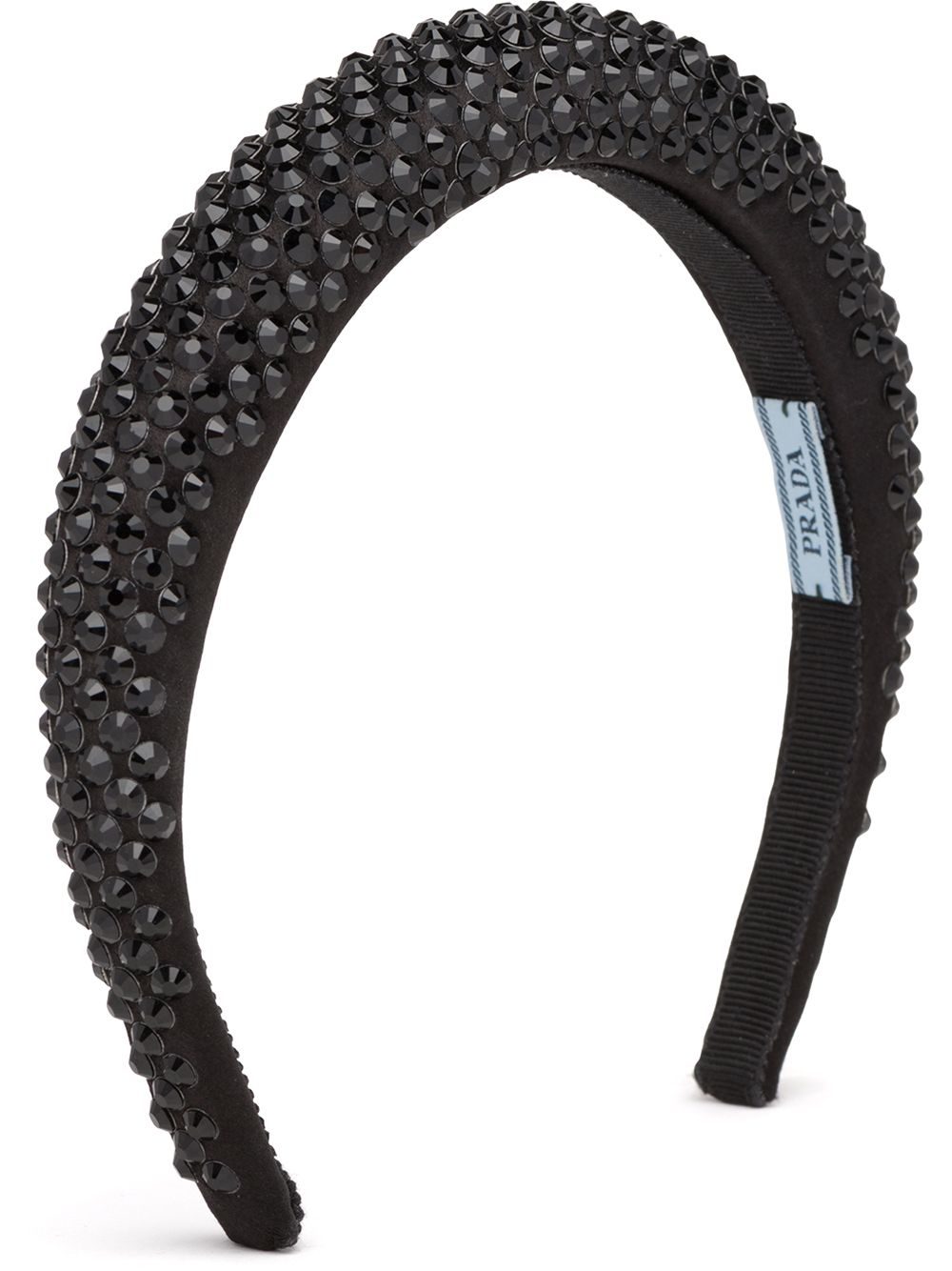 Prada crystal-embellished satin headband - Black von Prada