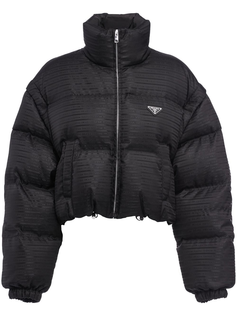 Prada Re-Nylon cropped down jacket - Black von Prada