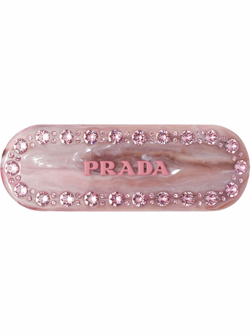 Prada logo-lettering hair clip - Pink von Prada