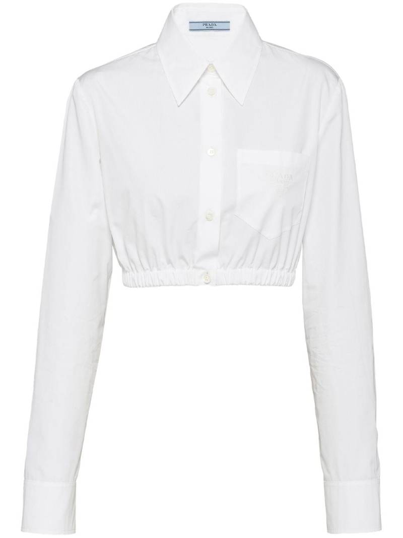 Prada embroidered poplin shirt - White von Prada