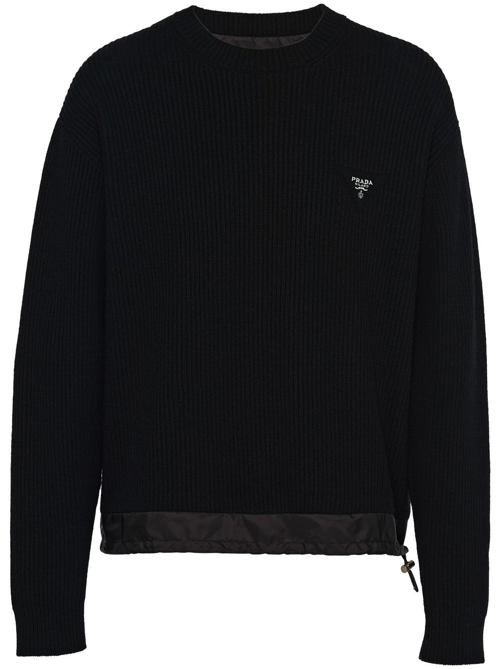 Prada embroidered-logo jumper - Black von Prada