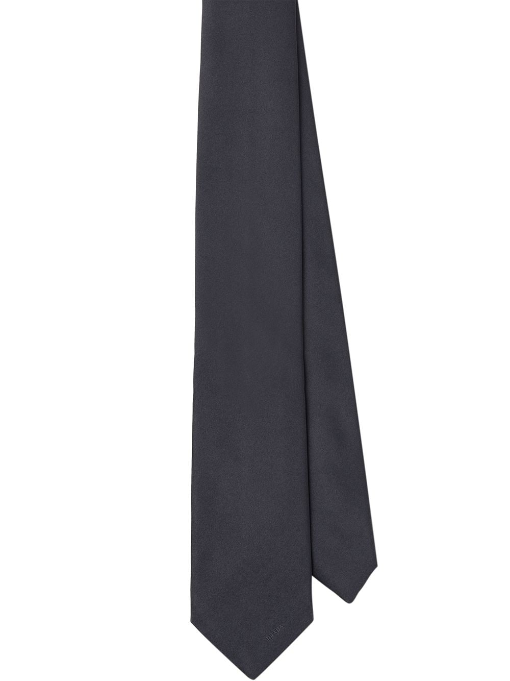 Prada pointed satin tie - Black von Prada