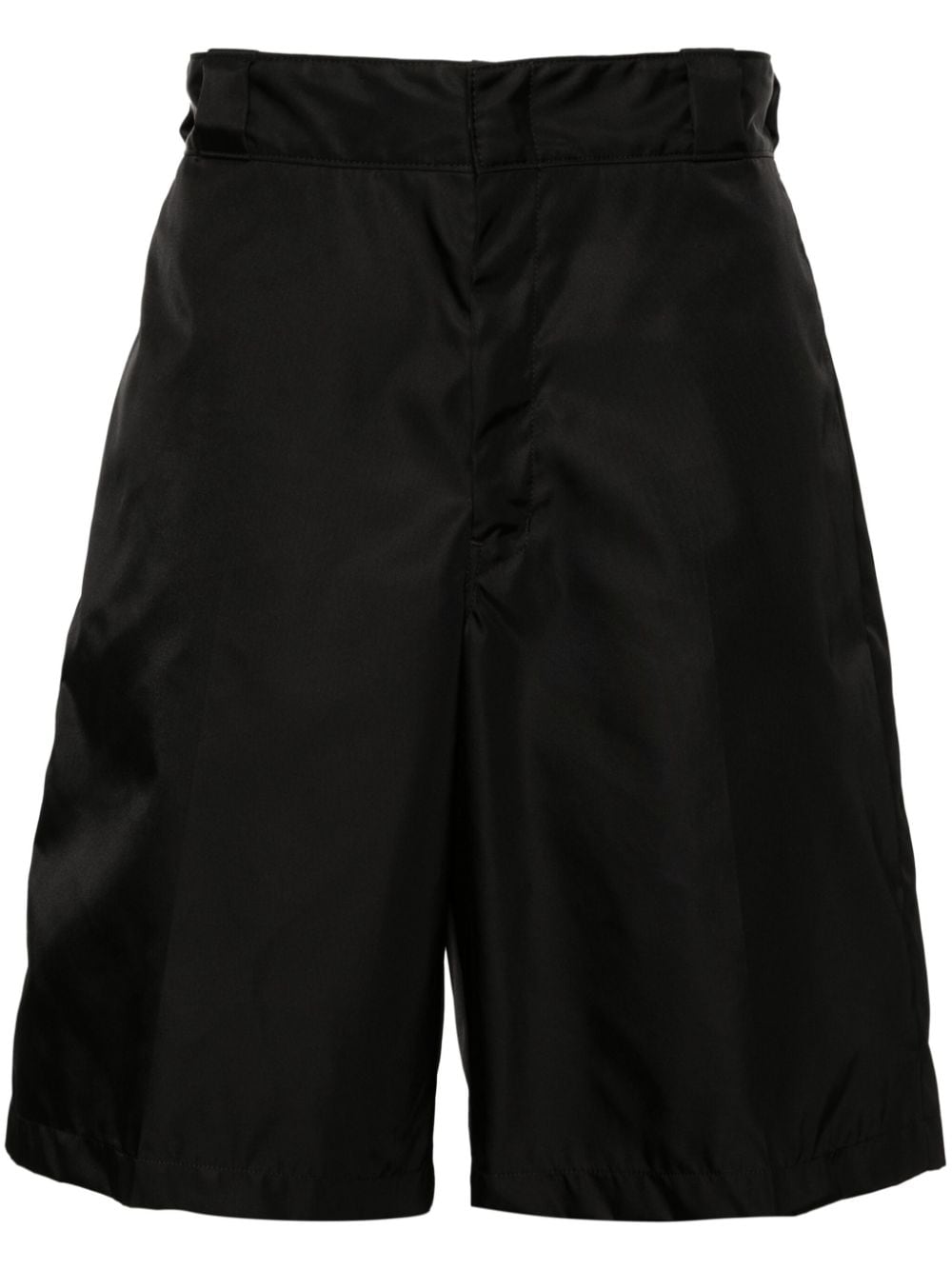 Prada enamel-logo tailored shorts - Black von Prada