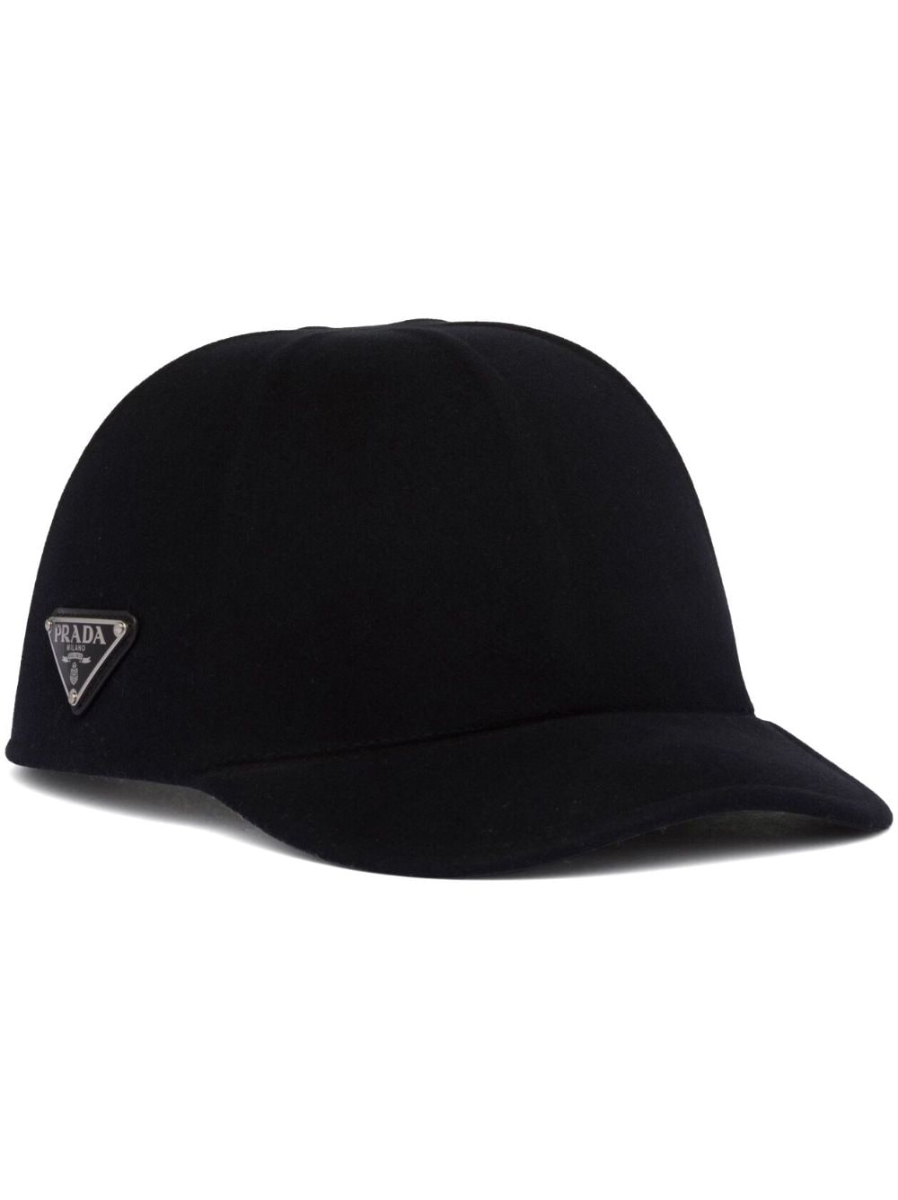 Prada triangle-logo felt baseball cap - Blue von Prada