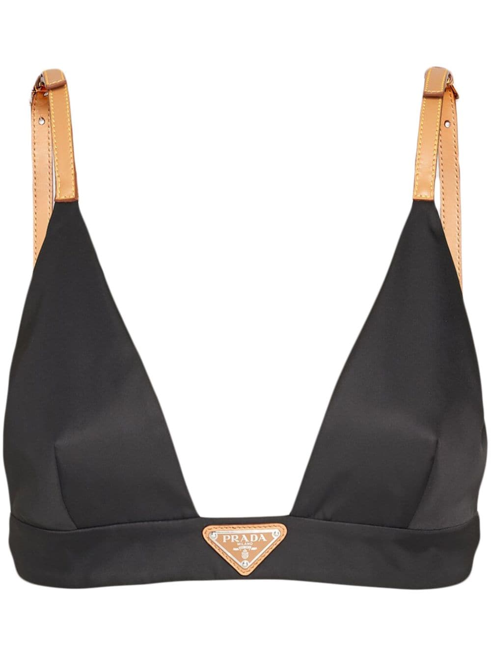 Prada Re-Nylon triangle bra - Black von Prada