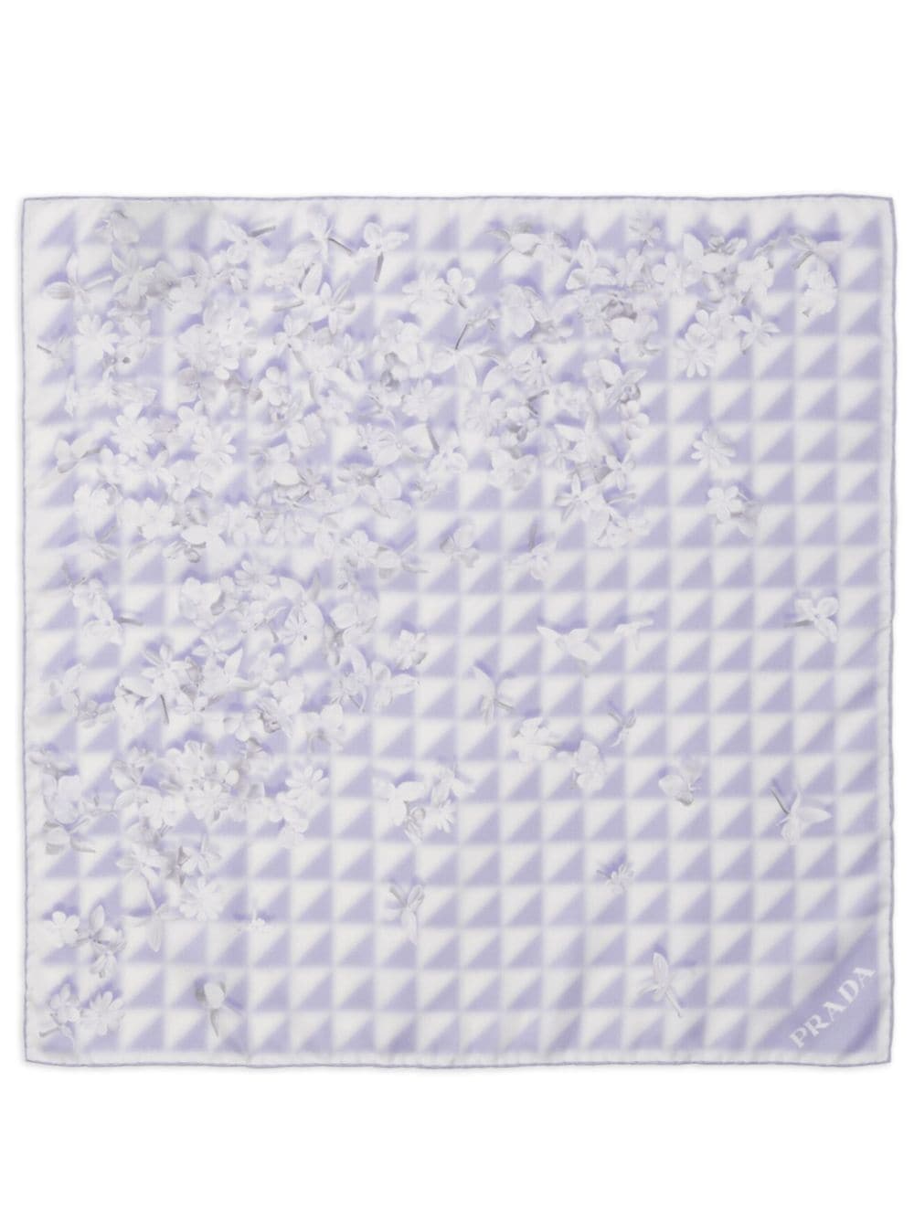 Prada floral-print silk scarf - Purple von Prada