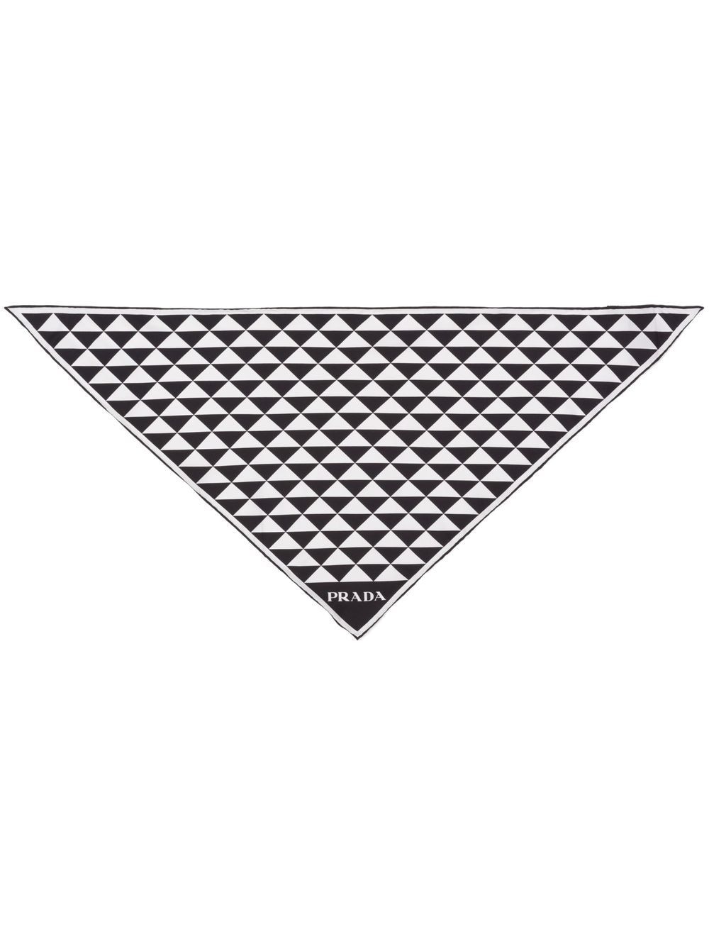 Prada geometric-print silk scarf - Black von Prada