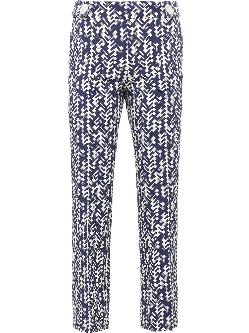 Prada graphic print cropped trousers - Blue von Prada