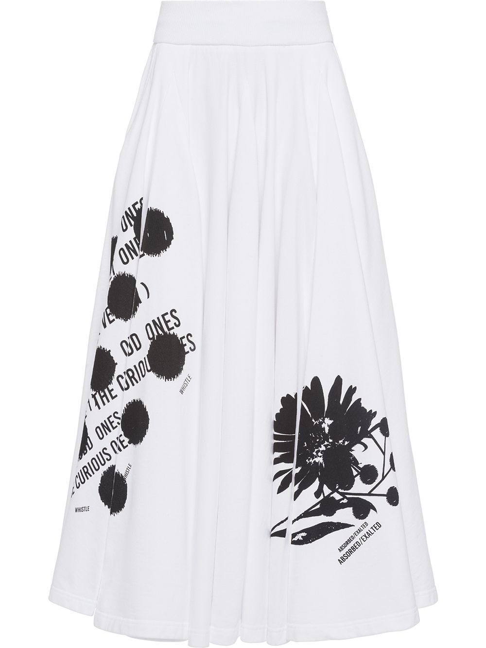 Prada graphic-print poplin midi-skirt - White von Prada