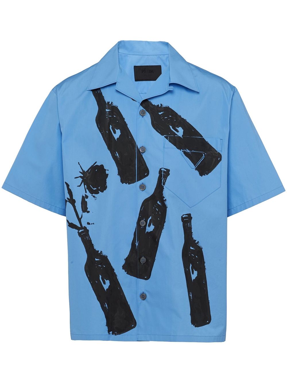 Prada geometric-print bowling shirt - Blue von Prada