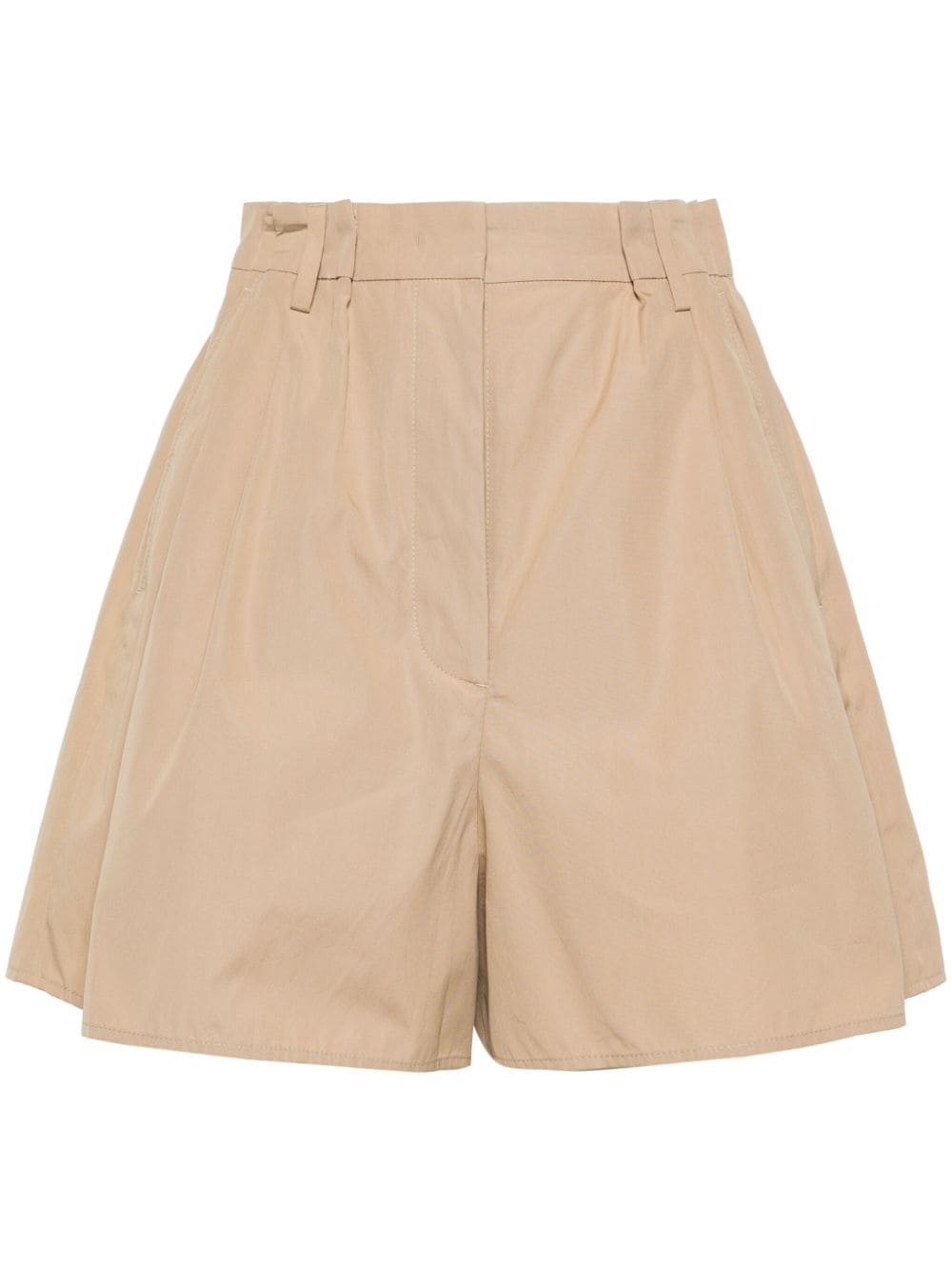 Prada high-waist cotton shorts - Neutrals von Prada