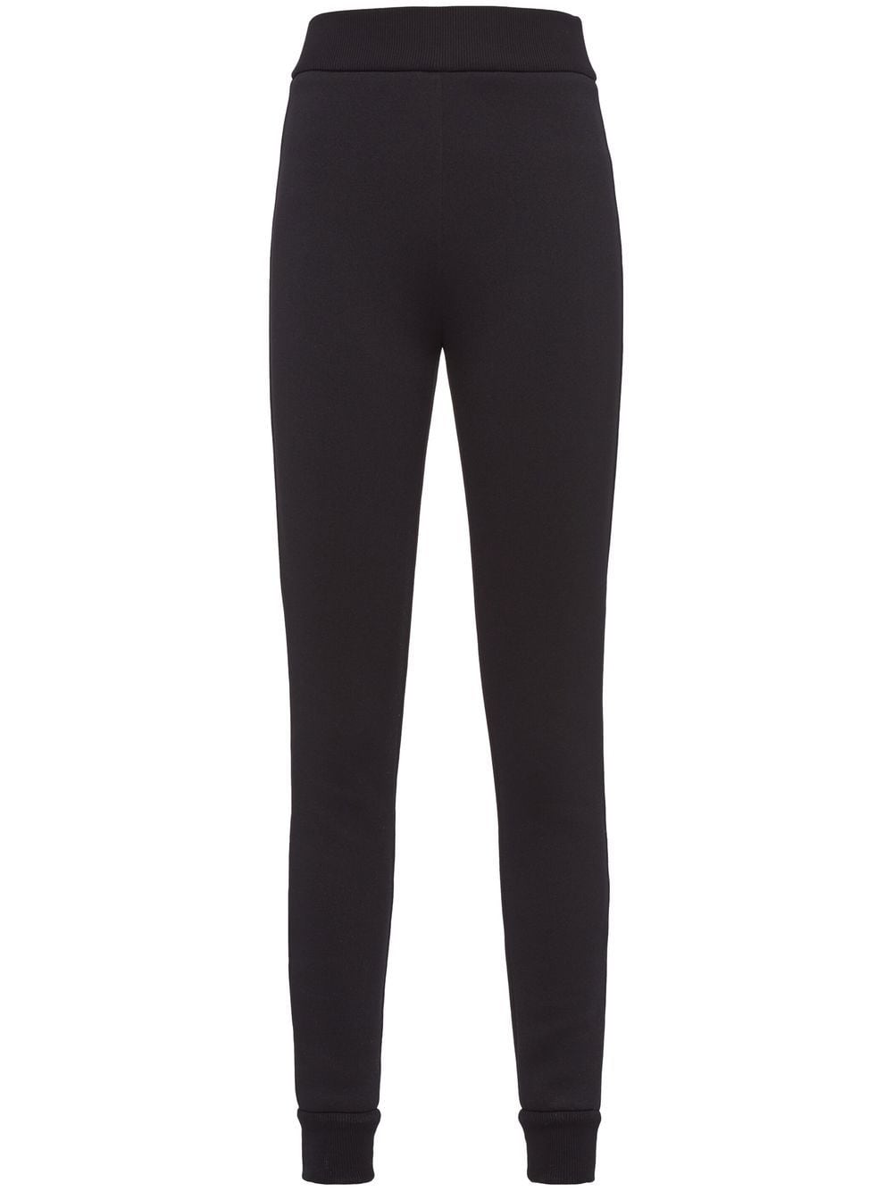 Prada high-rise fleece leggings - Black von Prada