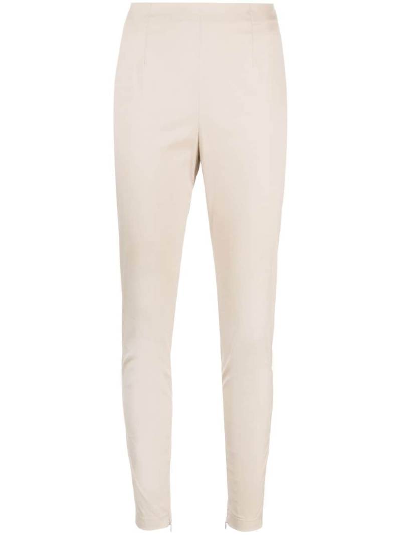Prada high-waisted slim-cut trousers - Neutrals von Prada