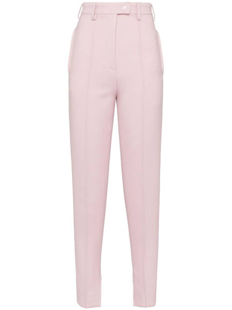 Prada high-rise natté trousers - Pink von Prada