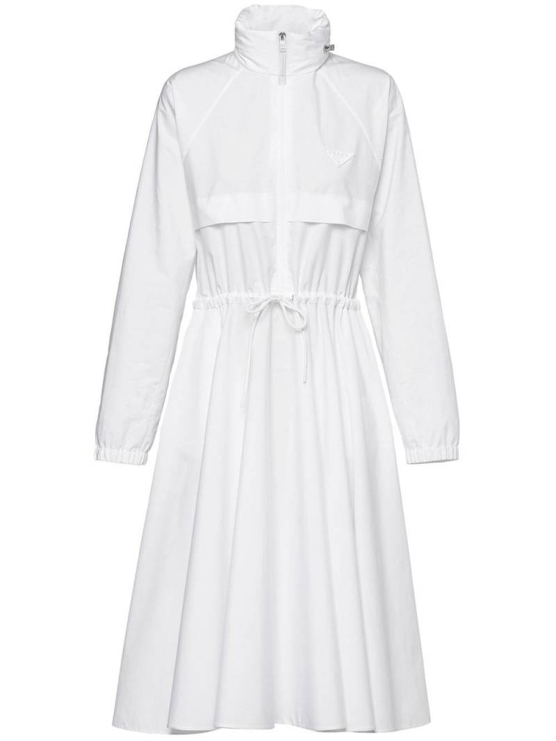 Prada hooded cotton dress - White von Prada