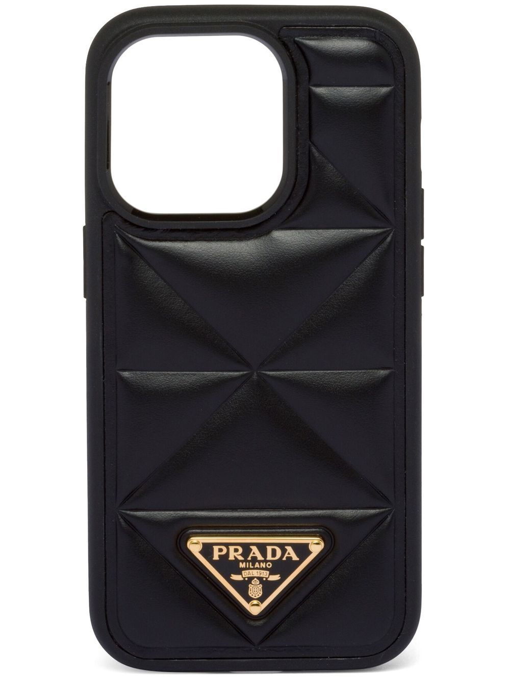 Prada iPhone 14 Pro padded-design case - Black von Prada