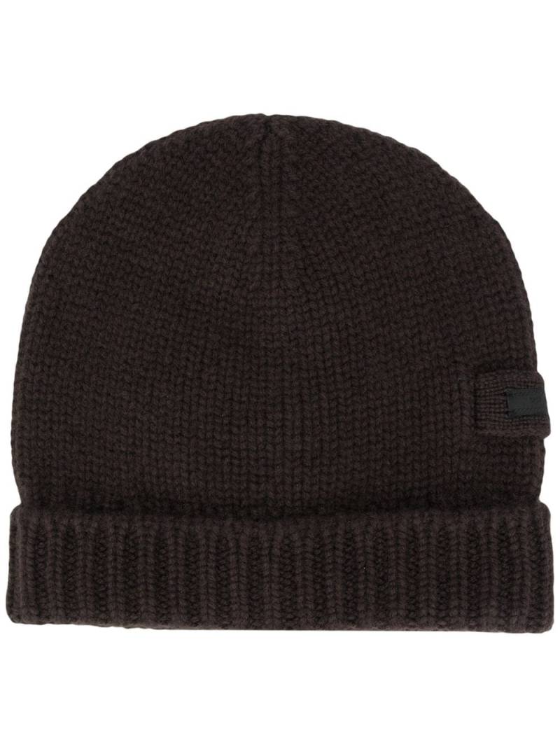 Prada knitted cashmere beanie - Brown von Prada