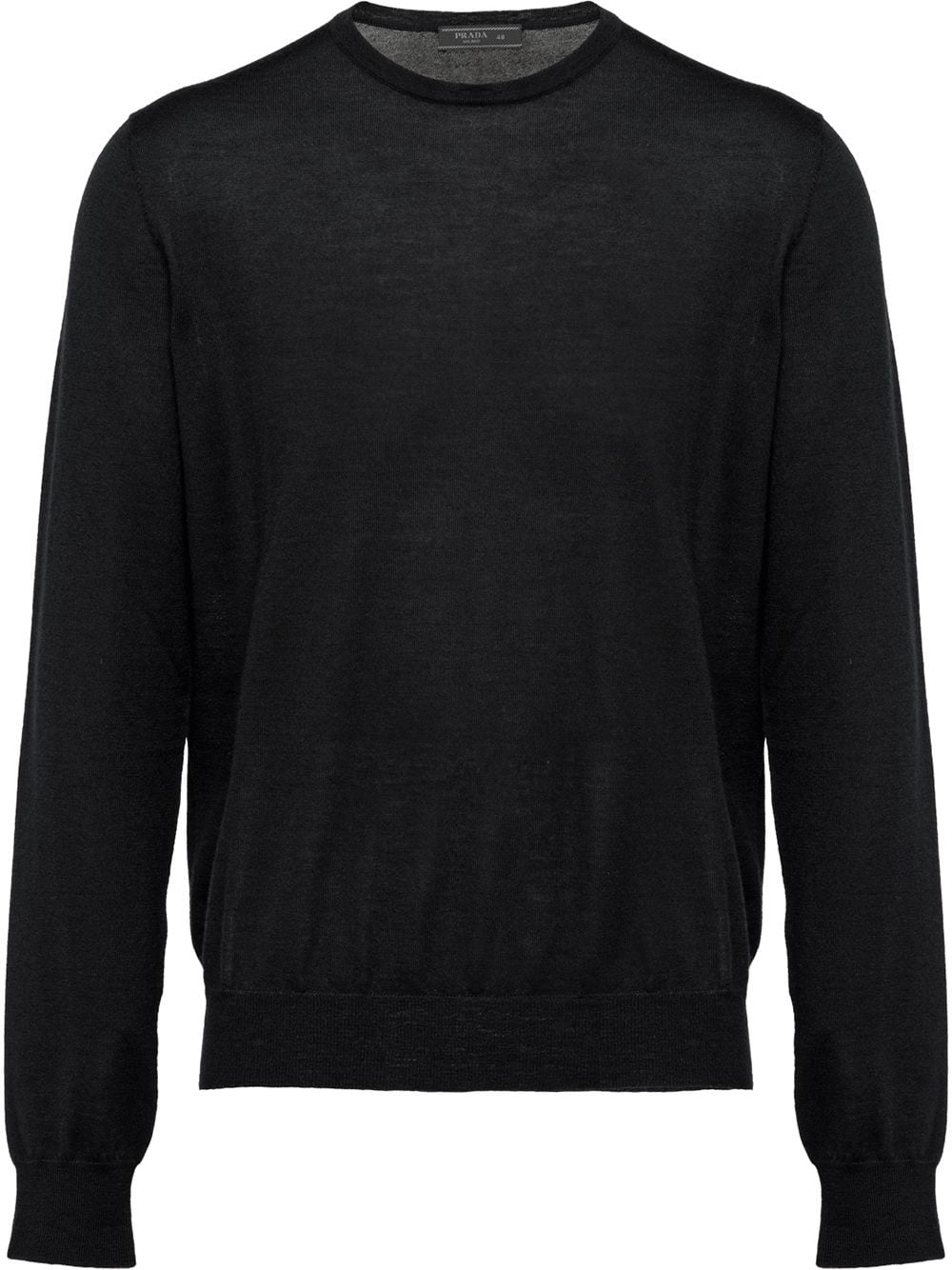 Prada knitted crew neck sweater - Black von Prada
