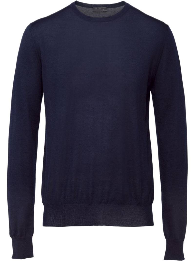 Prada knitted crew neck sweater - Blue von Prada