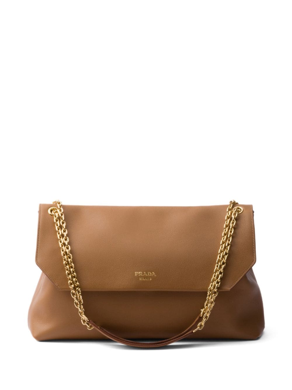 Prada large leather shoulder bag - Brown von Prada