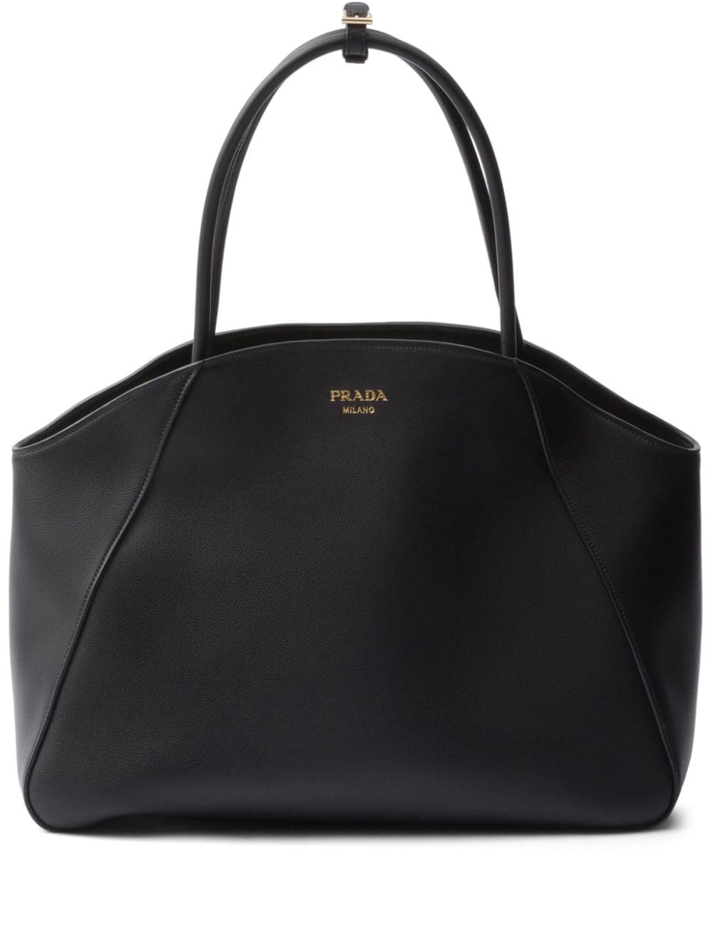 Prada large leather tote bag - Black von Prada
