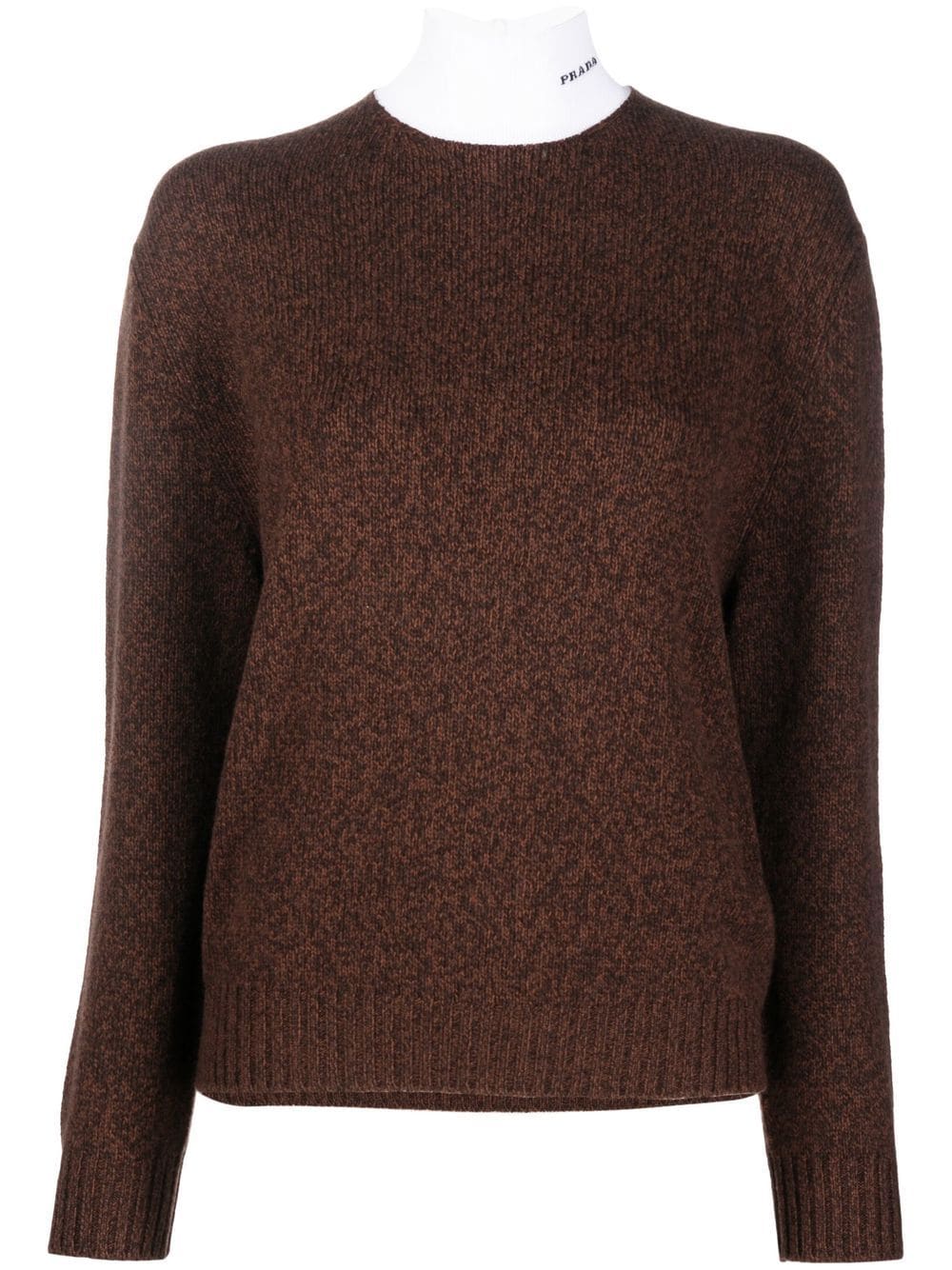 Prada high-neck wool-cashmere jumper - Brown von Prada