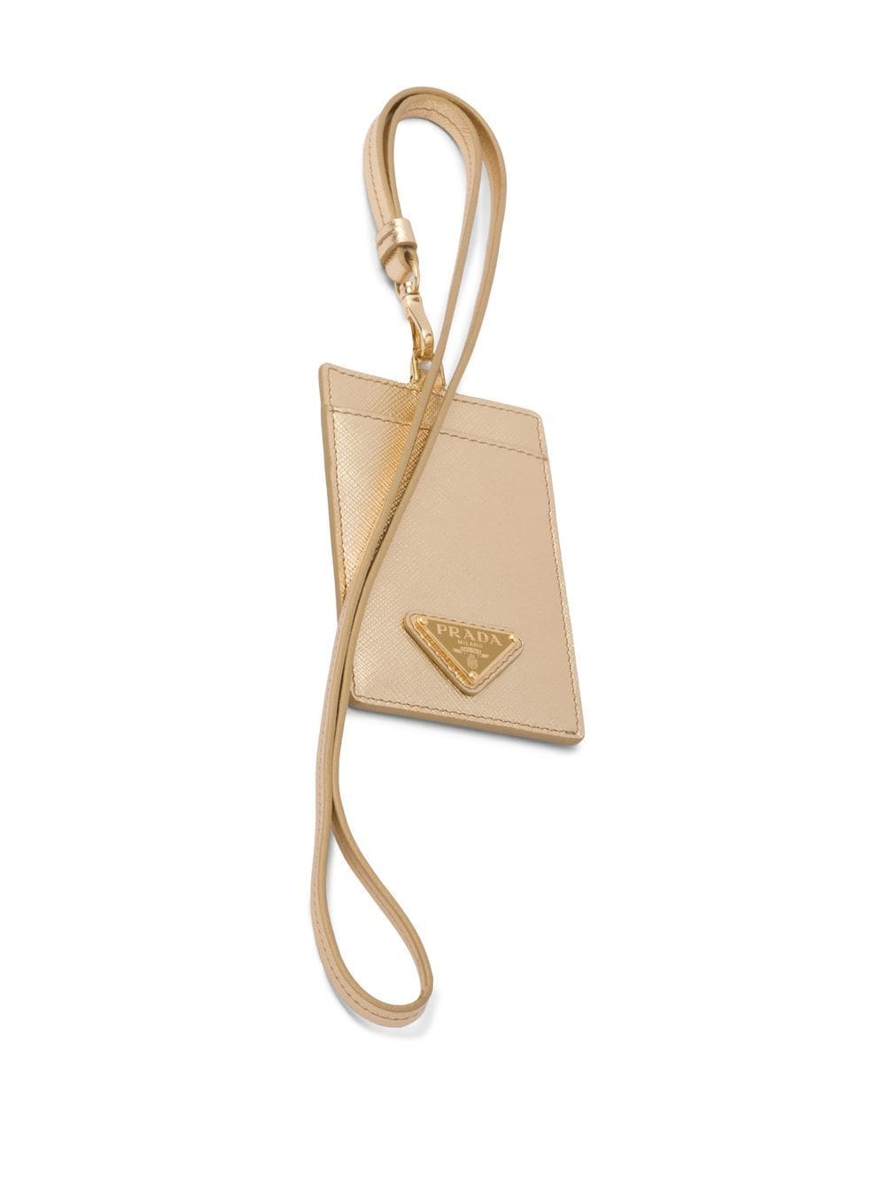 Prada leather lanyard cardholder - Gold von Prada