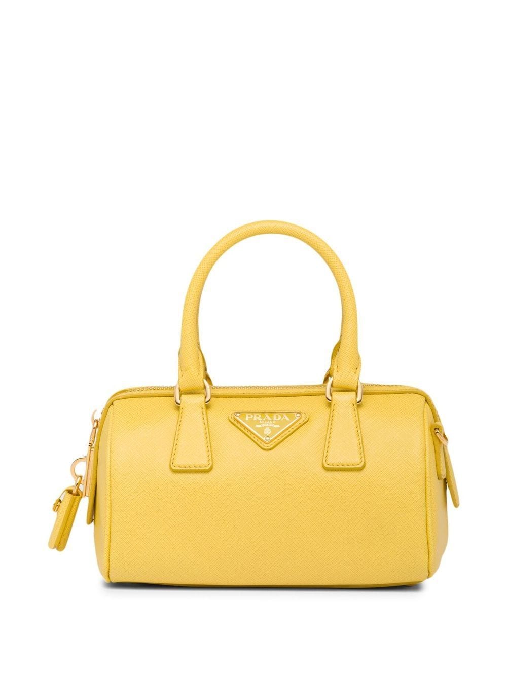 Prada leather top handle bag - Yellow von Prada