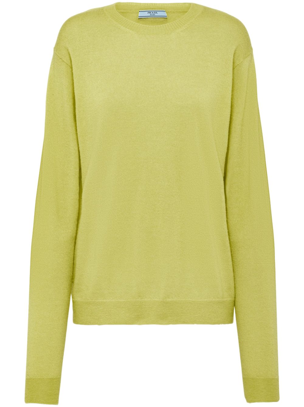 Prada logo-appliqué cashmere jumper - Yellow von Prada