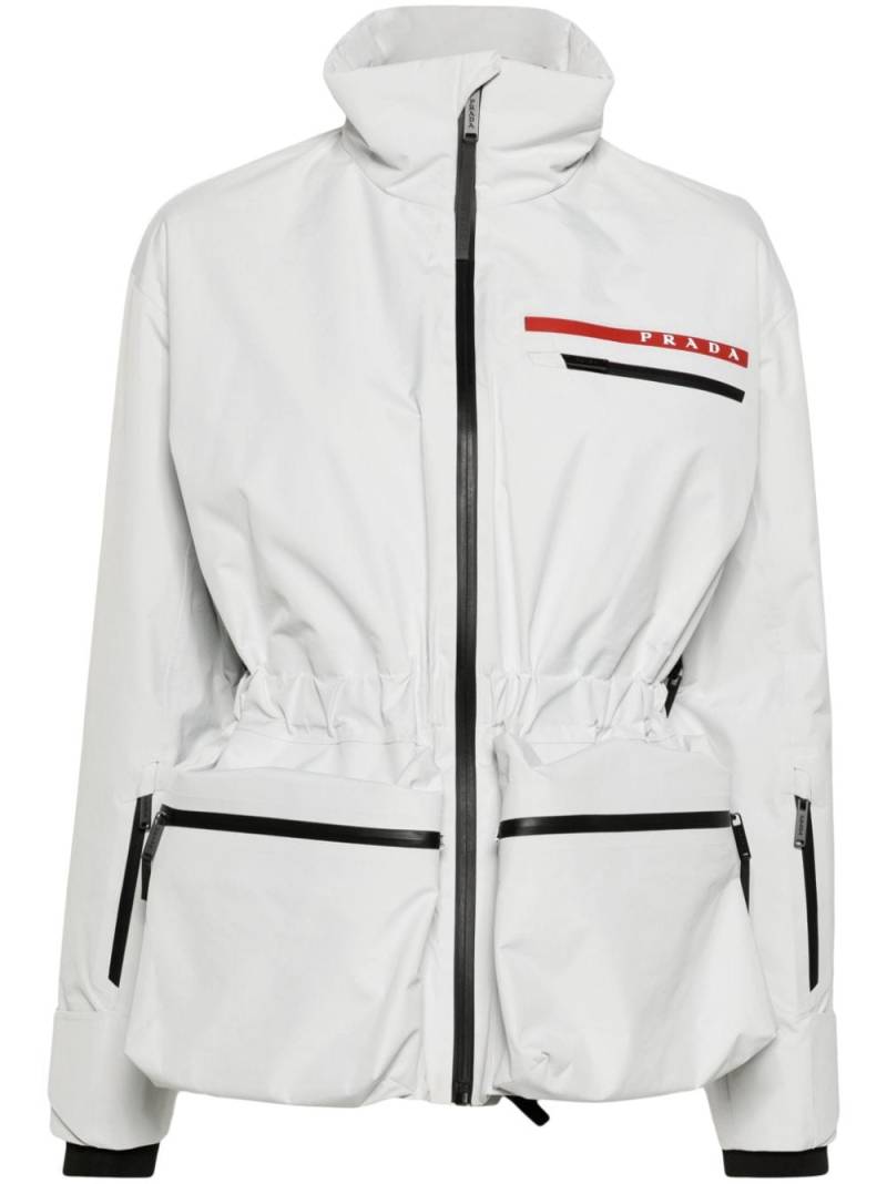 Prada logo-appliqué padded ski jacket - Grey von Prada