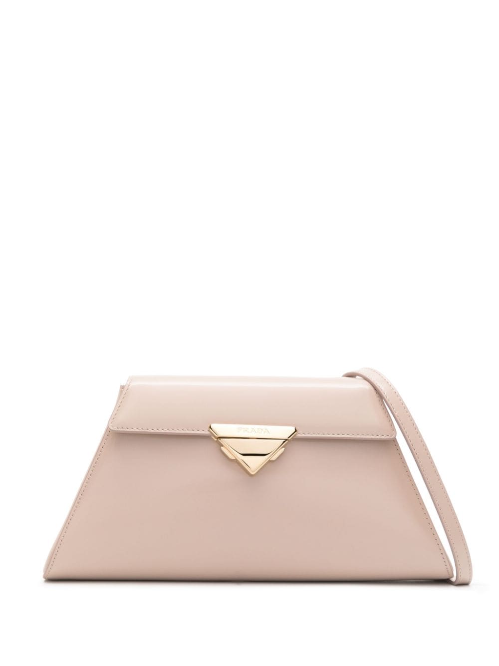 Prada logo-buckle leather shoulder bag - Pink von Prada