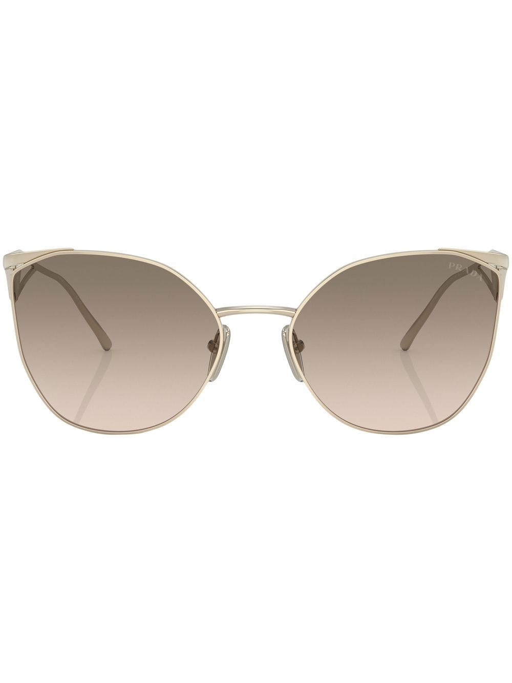 Prada Eyewear logo cat-eye frame sunglasses - Gold von Prada Eyewear