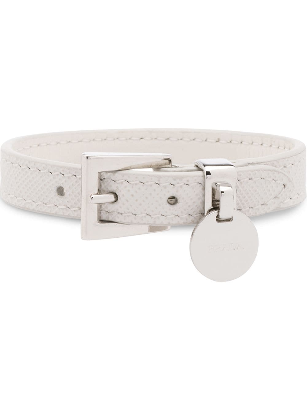 Prada logo charm bracelet - White von Prada