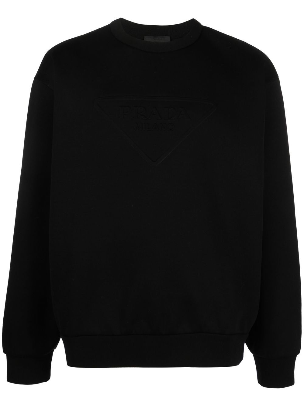 Prada logo-debossed sweatshirt - Black von Prada