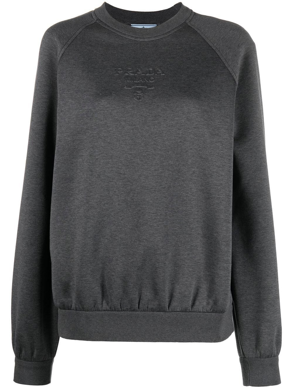 Prada logo-embossed sweatshirt - Grey von Prada