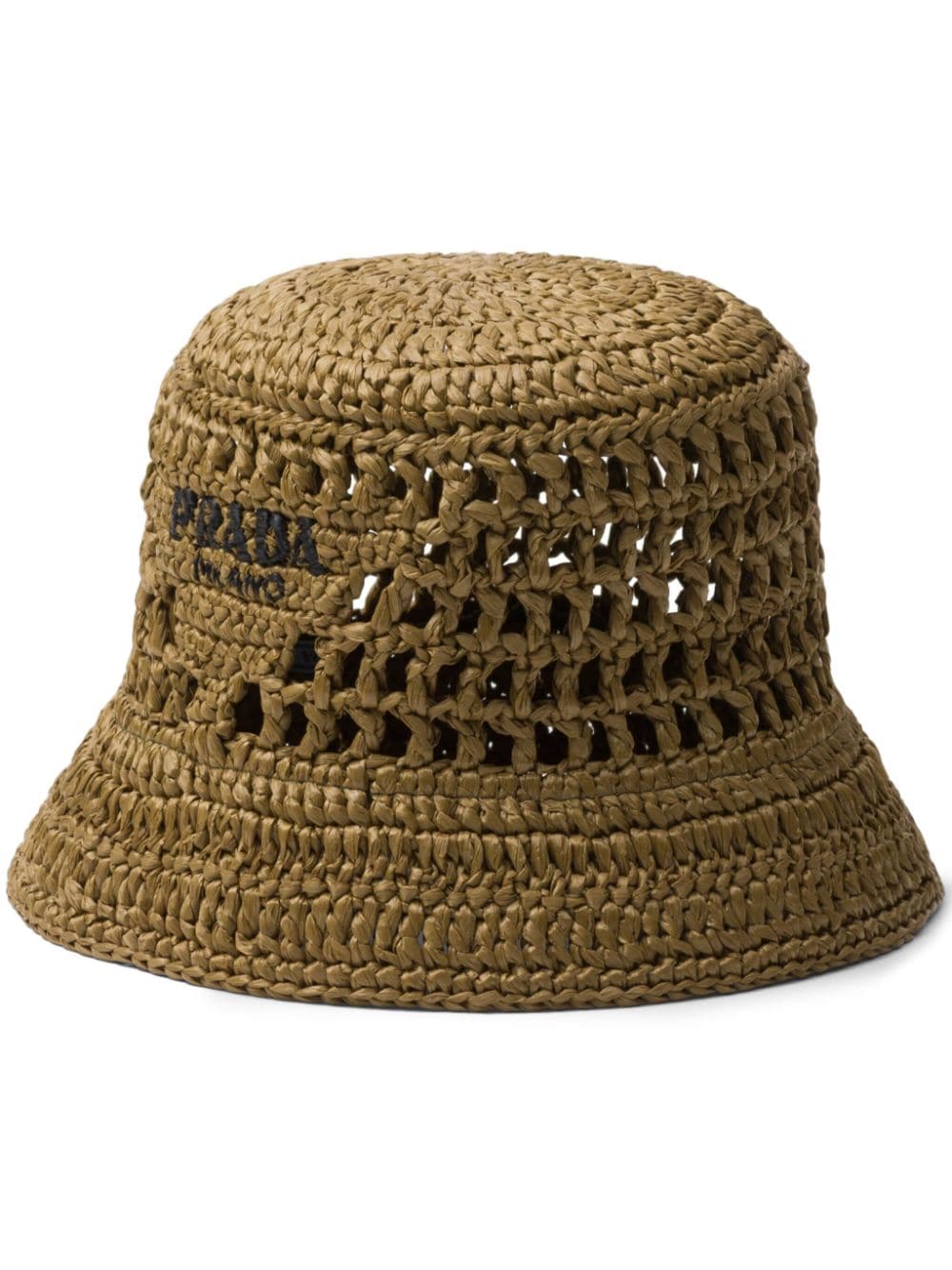 Prada logo-embroidered bucket hat - Green von Prada