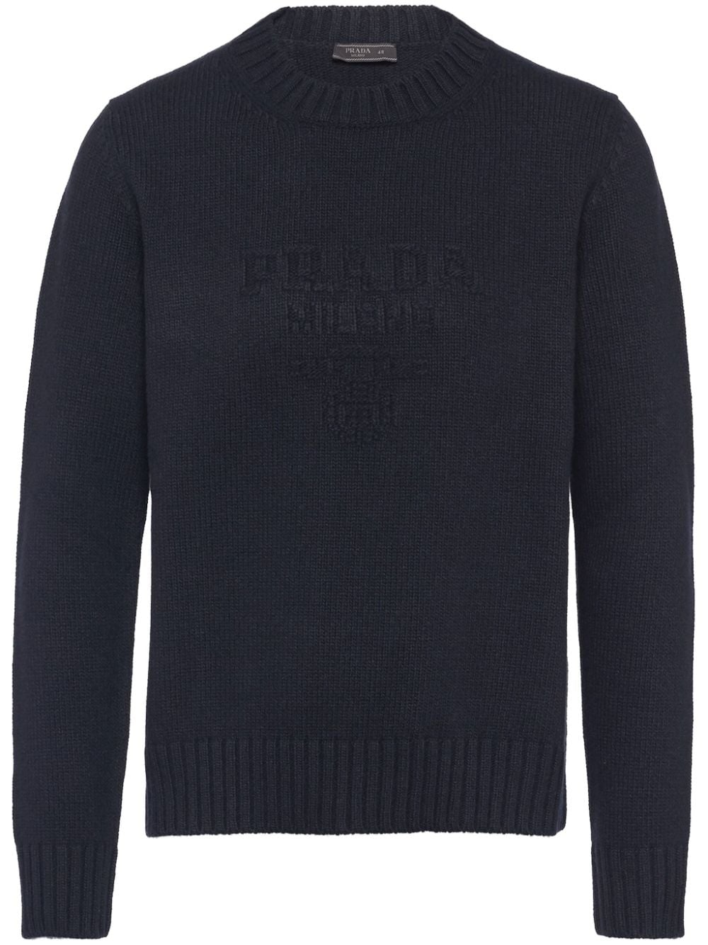 Prada logo-embroidered jumper - Black von Prada