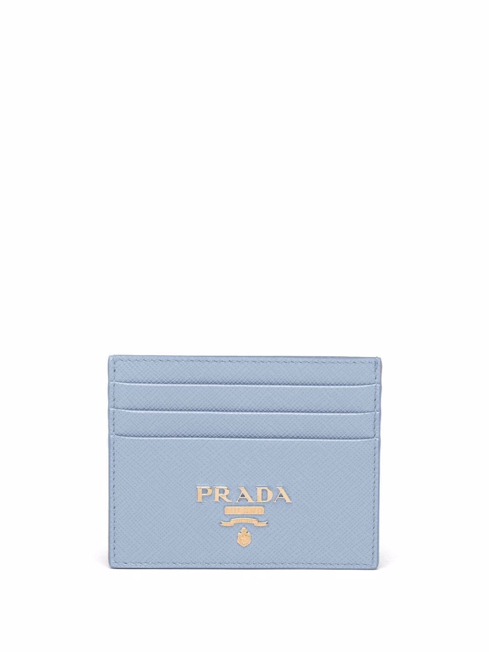 Prada logo lettering cardholder - Blue von Prada